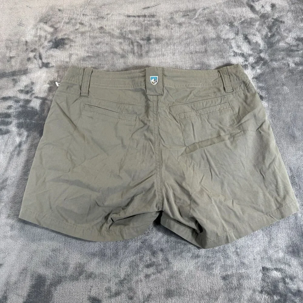 Kuhl Sz 6 Spire Shorts Womens Olive Gray Stretch Gorpcore Outdoor Hiking NWOT